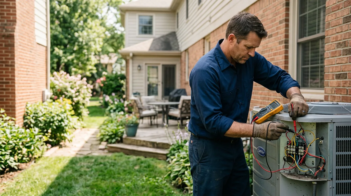 HVAC technician working near Ringold, OK